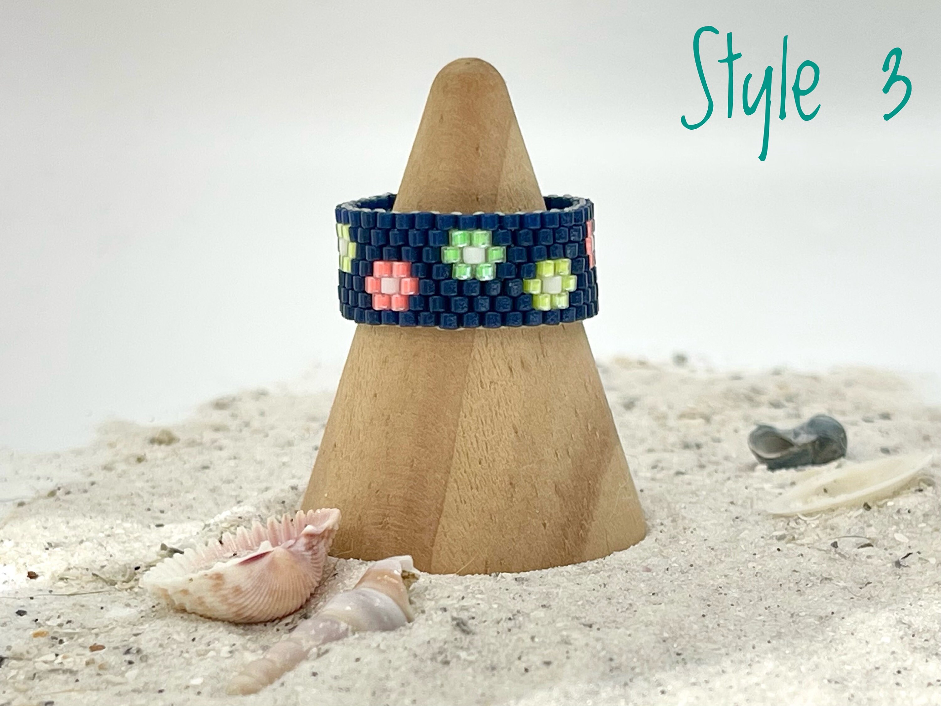 Miyuki 11/0 Delica Seed Bead Rings Woven Together With the Even and Odd ...
