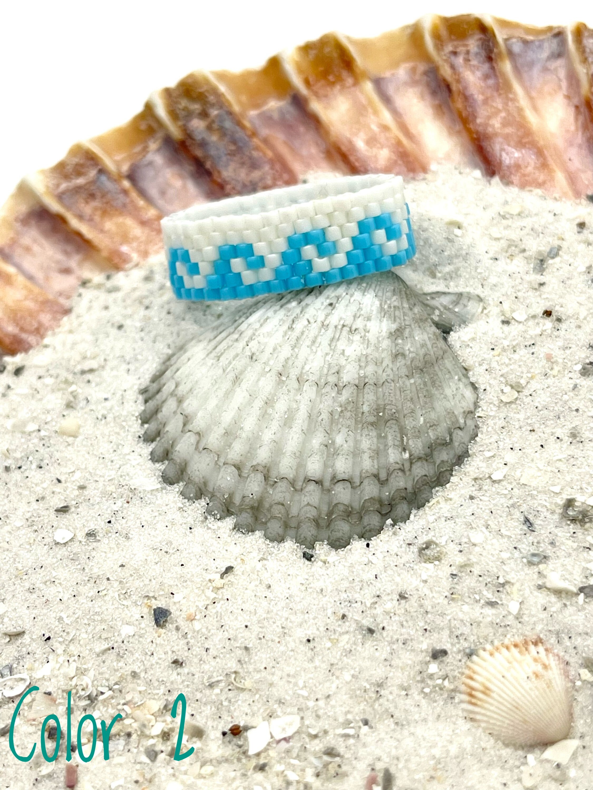 Miyuki 11/0 Delica Seed Bead Ring Woven Together Using the Peyote ...