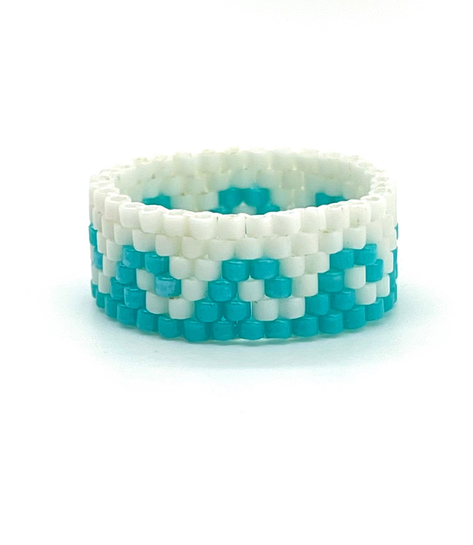 Miyuki 11/0 Delica Seed Bead Ring Woven Together Using the Peyote ...