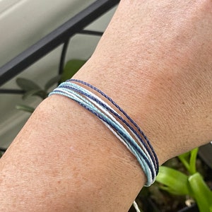 Pura Vida style Linhasita waterproof waxed polyester cord bracelet