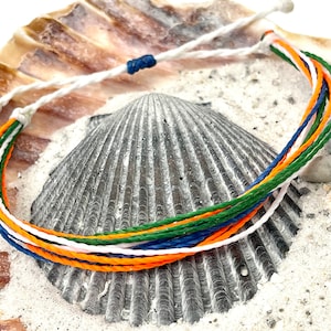 Pura Vida style Linhasita waxed polyester cording bracelet