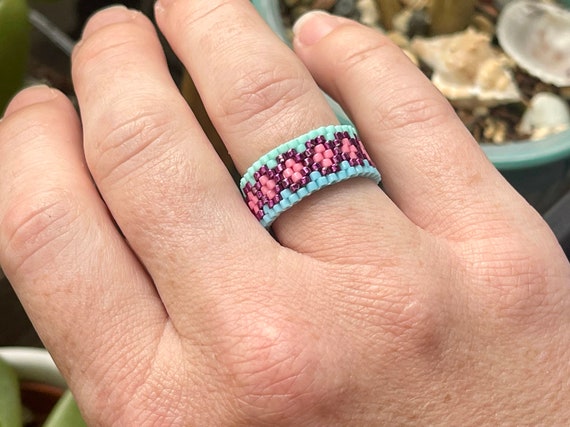 Peyote stitch best sale ring