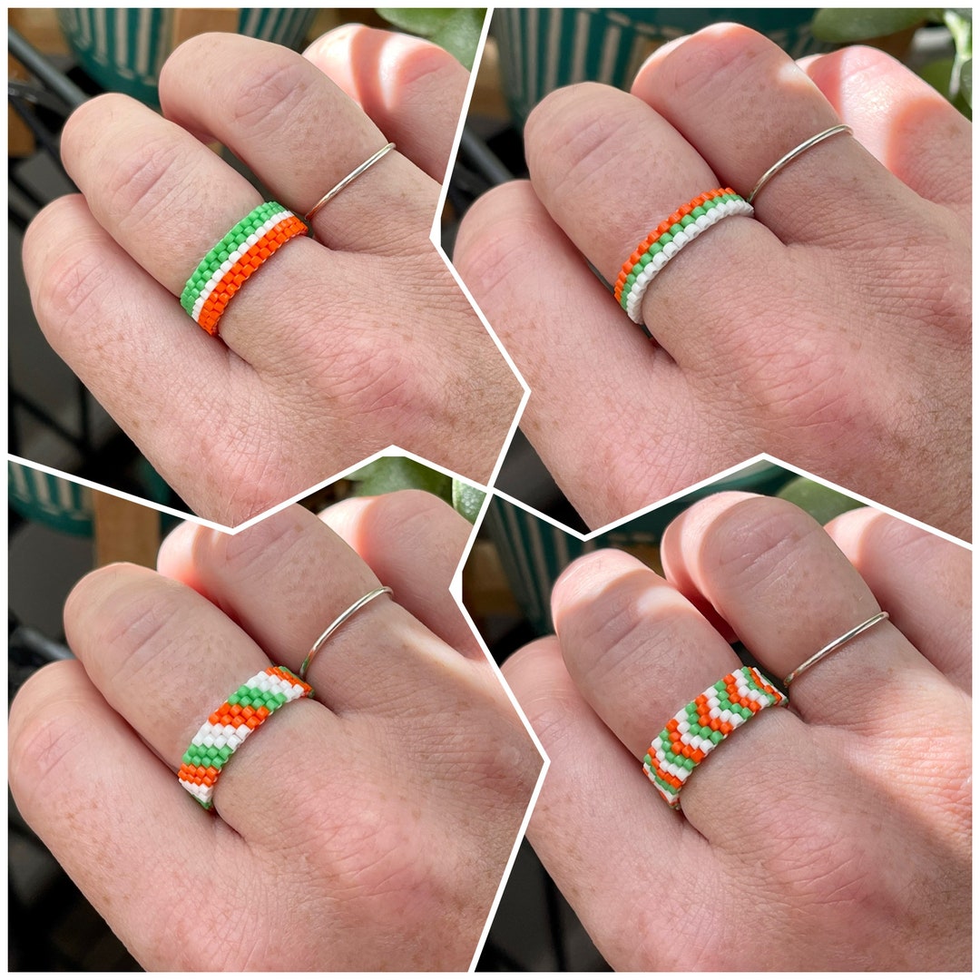 Miyuki 11/0 Delica Seed Bead Rings Woven With Peyote Stitch - Etsy