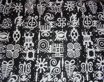 Tissu Wax motif bogolan 45cm x 115 cm