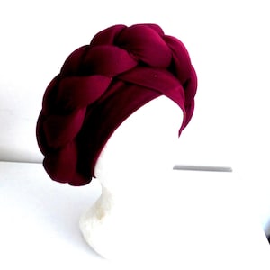 Turbante trenzado, sombrero y bufanda africana