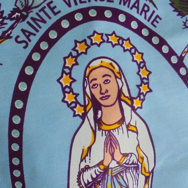 Marie religious wax fabric 90 cm x 115 cm