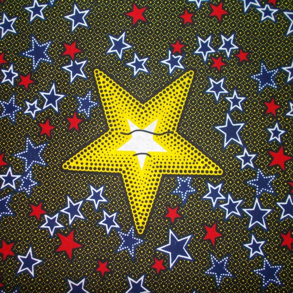 Tissu Wax étoiles