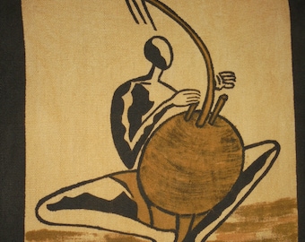 painted canvas african painting