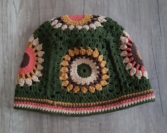 Granny Square Beanie Crochet Beanie 