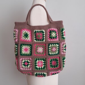Granny Square Bag, Crochet Afghan Bag, Vintage Style Bag,  Crochet Patchwork Bag, Tote Bag, Boho Bag, Retro Bag, Crochet Bag Sale,
