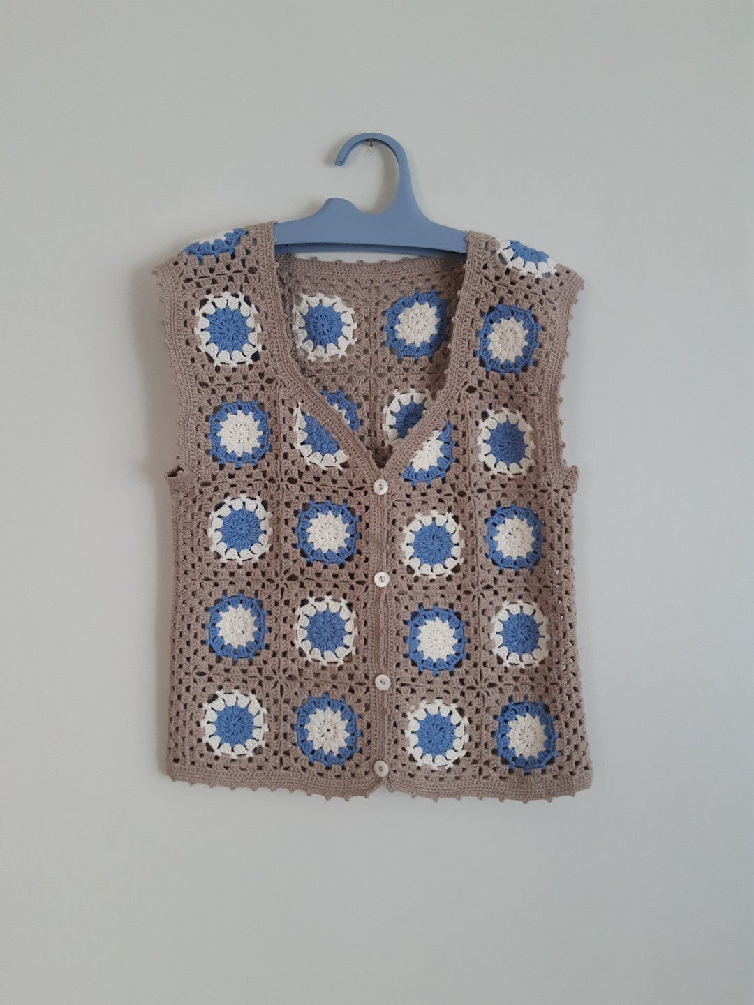 Crochet Vest Granny Square Vest Granny Square Sweater - Etsy