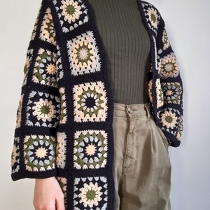 Granny Square Afghan Sweater Granny Square Cardigan Short - Etsy
