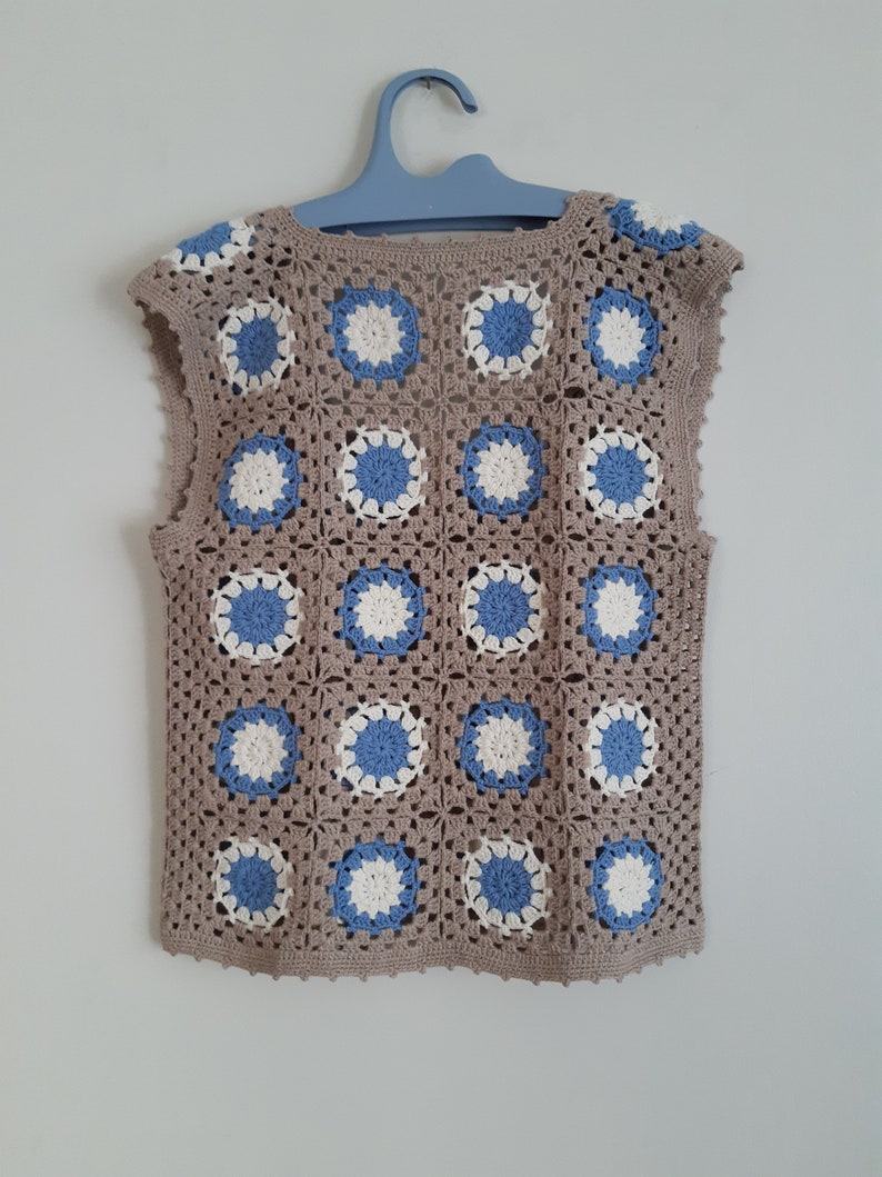 Crochet Vest Granny Square Vest Granny Square Sweater - Etsy