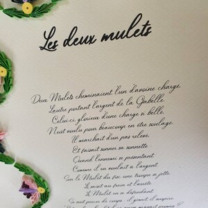 Favola di La Fontaine in quilling - I due muli