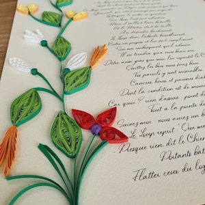 Favola di La Fontaine in quilling - Il lupo e il cane