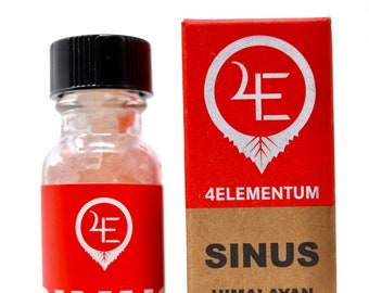 4Elementum Sinus Himalaya Salz Inhalator für Asthma, Allergien, Atemwegserkrankungen. Ätherisches Öl Inhalator, Breathe Easy, Nasal Inhaler