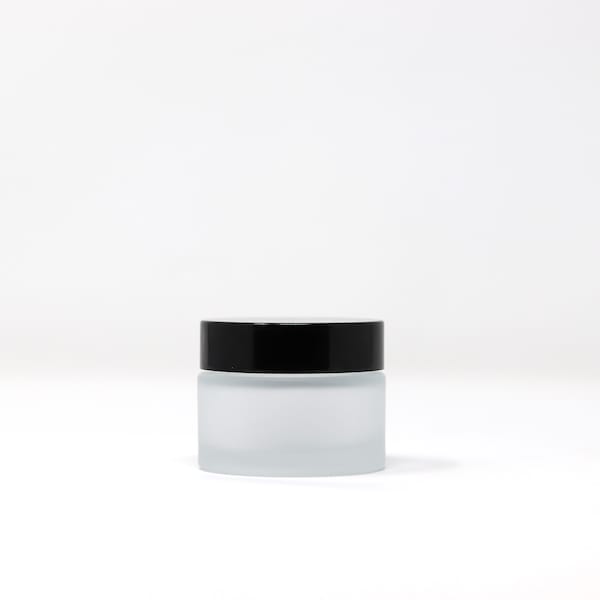 Frosted glazen pot 1 oz 30 ml