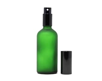 Frosted glass spray bottle 100 ml green frosted mist bottle