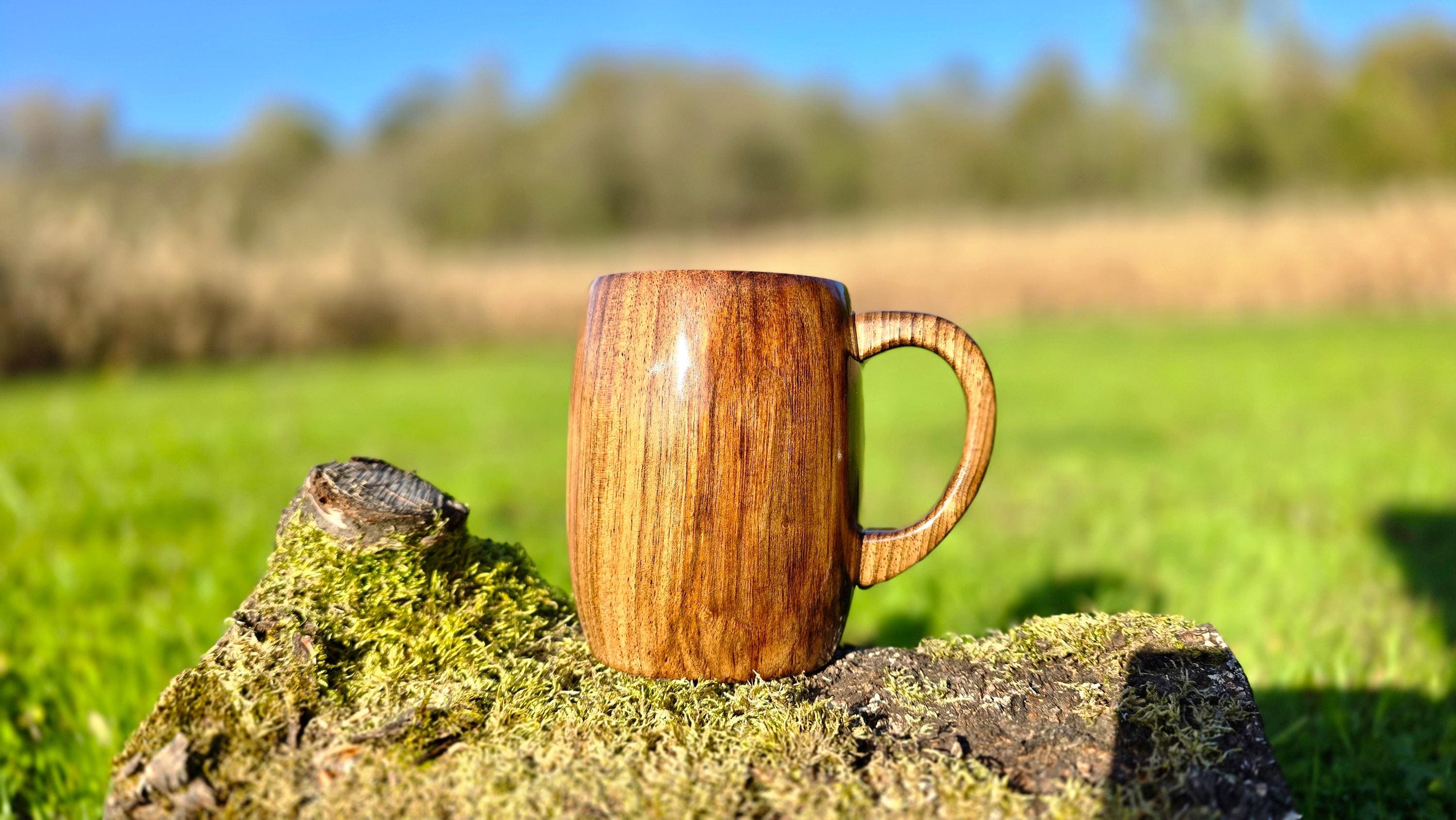 Handmade Walnut Wood Beer Mug