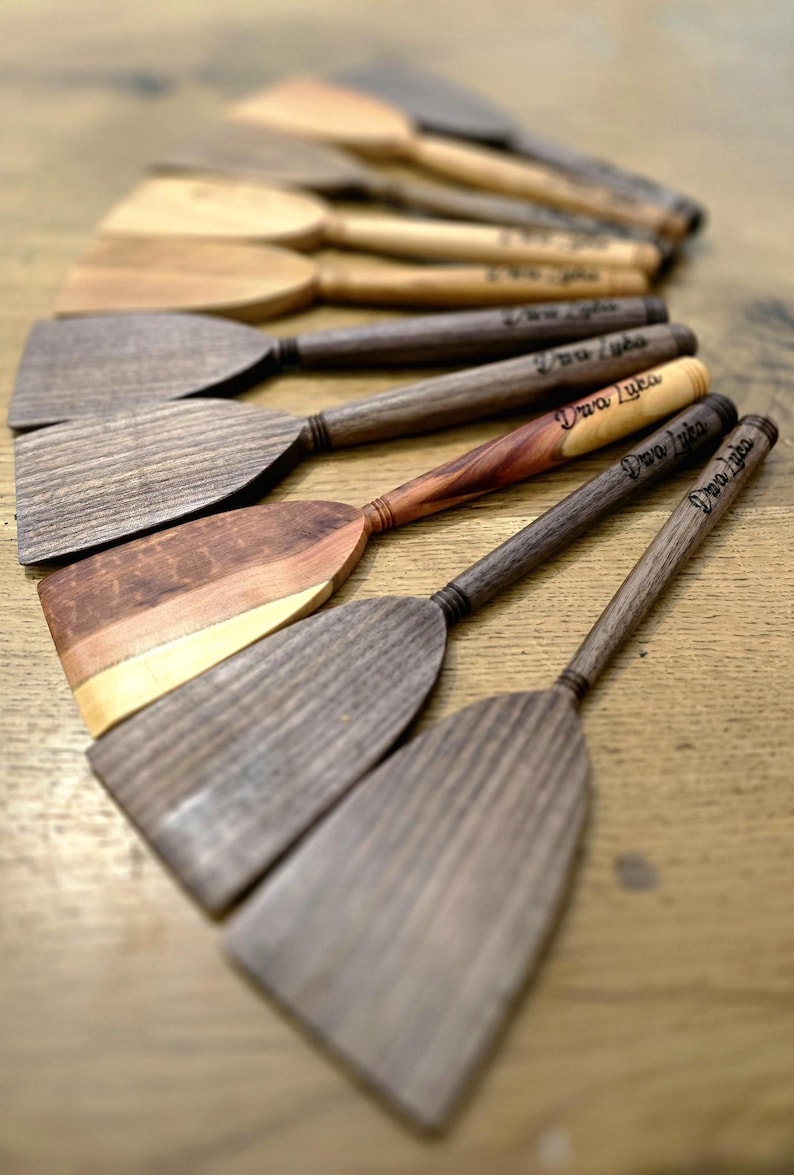 Handmade Lacquered Wooden Cooking Spatula (11 in)