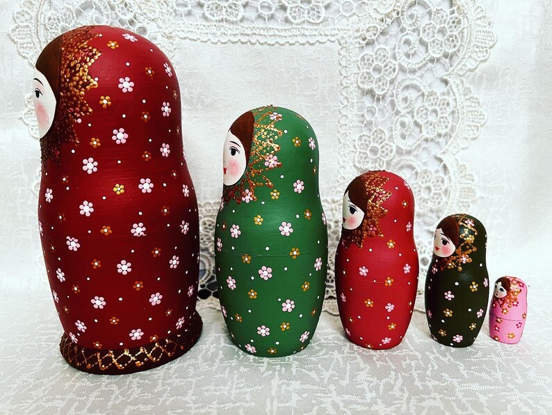 Gift for Valentine's Day doll Russian babushka Nested 画像 2