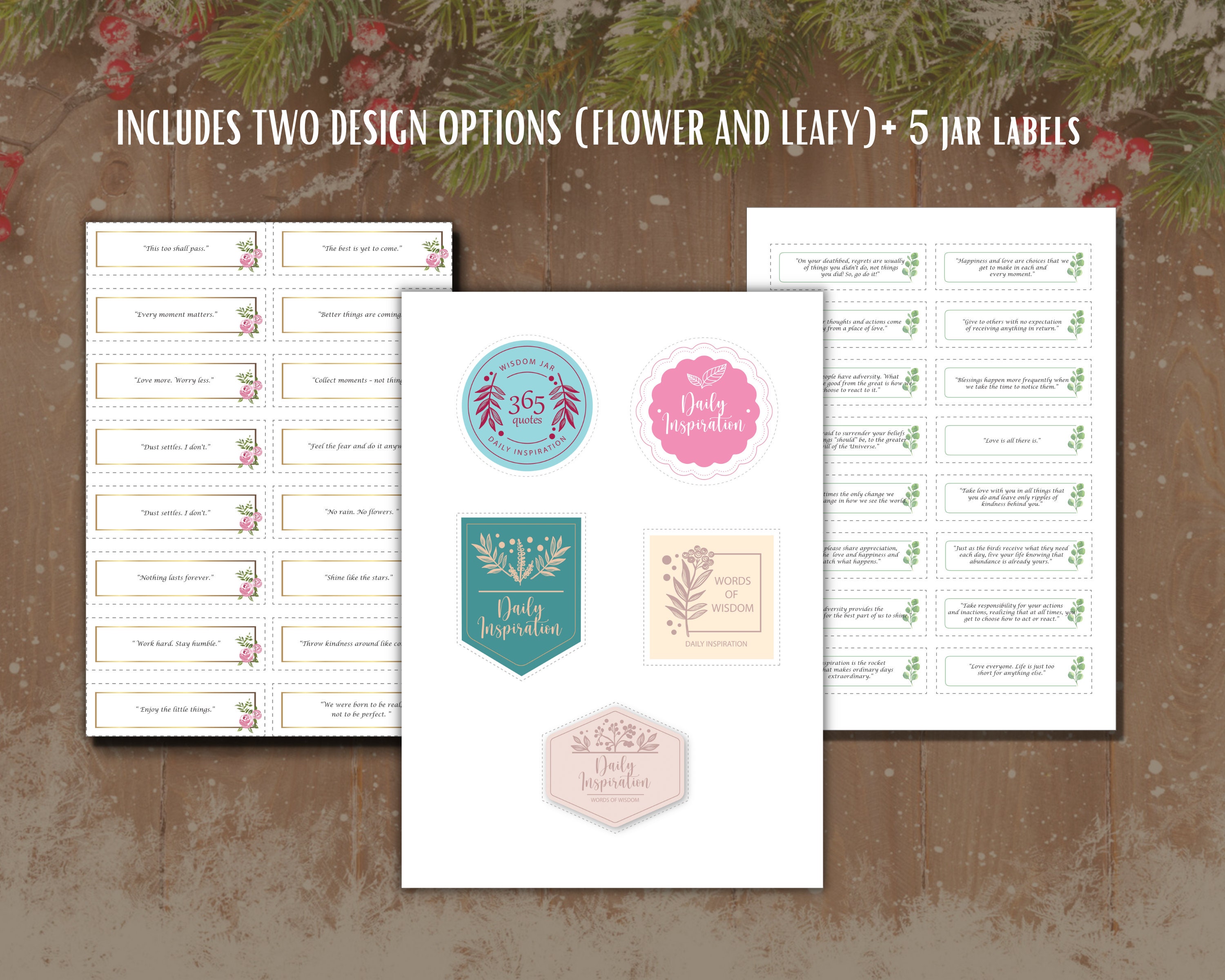 365 Inspirational Quotes Printable Bundle, Wisdom Quotes, Motivational