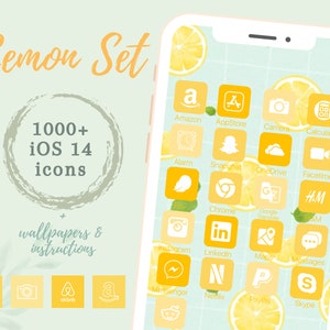 iOS Icon Pack Lemon Set | 1000+  Yellow Icons and Wallpapers