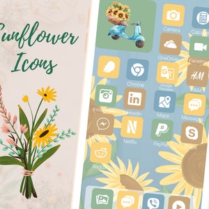 iOS Icon Pack Sunflower  | 1000+ Icons and Wallpapers