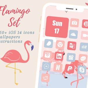 iOS Flamingo Icon Pack  | 850+ Icons and Wallpapers