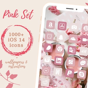 iOS Pink Icon Pack  | 1100+ Icons and Wallpapers