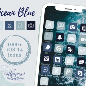 iOS Icon Pack Ocean Blue | 1000+ Icons and Wallpapers