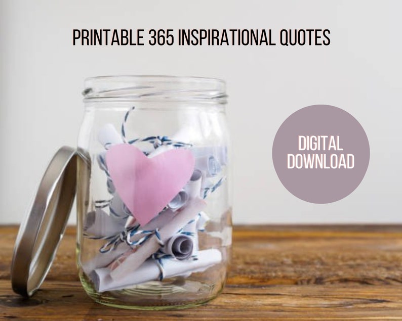 365 Inspirational Quotes Printable Bundle, Wisdom Quotes, Motivational ...