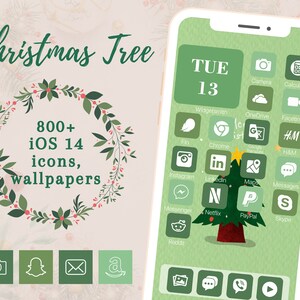 iOS Icon Pack Christmas Tree | 800+ Icons and Wallpapers
