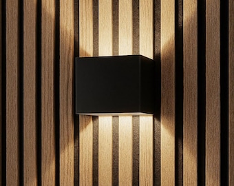 Wandleuchte für Akustikpaneele - akkubetrieben - ohne Bohren - 5000mAh - 3000K warmweiß - mit Bewegungssensor - schwarz