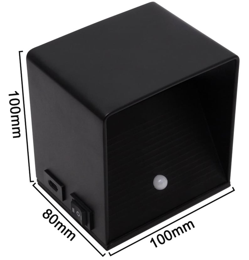 Wall lamp for acoustic panels - rechargeable - no drilling - 5000mAh battery - 3000K warm white light - with motion sensor - black image 5