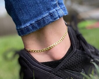 925 Sterling Silver 3.75mm Rolo Chain Anklet Ankle Beach Bracelet 6 Inch Fine Jewelry For Women Gifts For Her