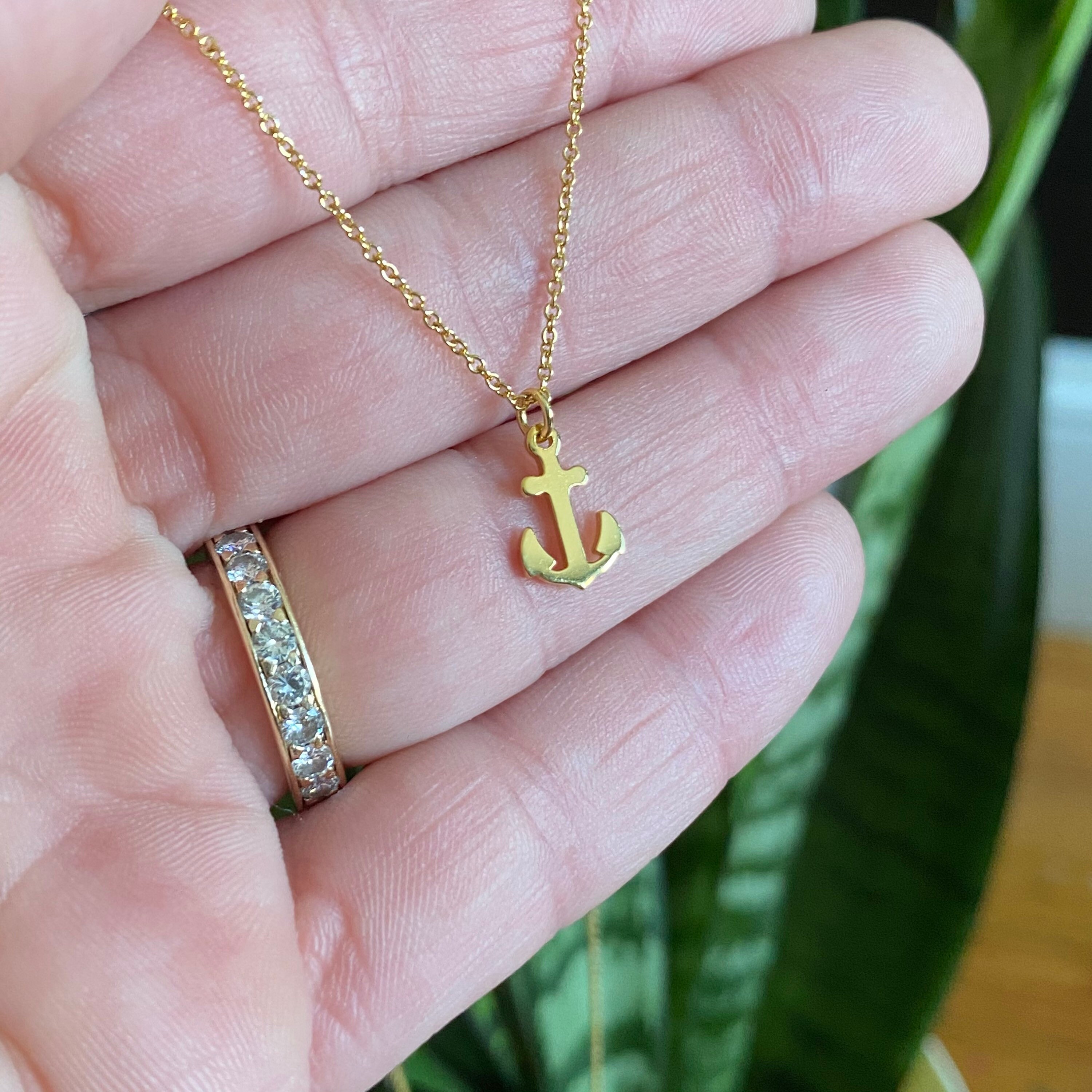 Gold United States Navy Fleet Senior Chief Petty Officer Officially  Licensed Anchor Pendant Necklace | Factory Direct Jewelry