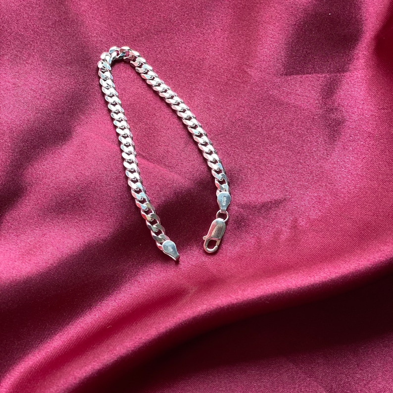 Silver Chain Anklet, Silver Curb Chain, 8 Silver Anklet-Silver Jewelry, Ankle Chain, Ankle Bracelet, Ankle Jewelry, Silver Jewelry, Gifts image 4