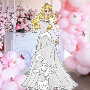 BIG DECOR PRINCESS: Cutout Decor Princes, Princes Birthday Decoration Baby Shower, Birthday Party, digital download Cutout Decor PRINC1