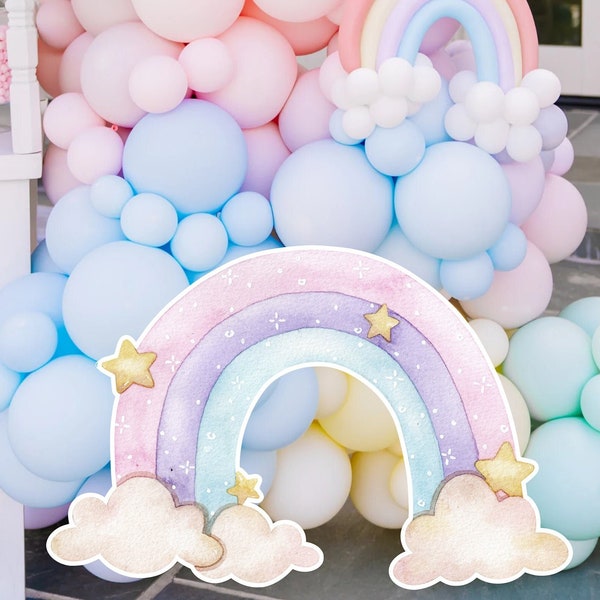 BIG DECOR on sale: Rainbow Cutout Decor Unicorn Birthday, UNICORN Baby Shower, Birthday Party, digital download UNI5555