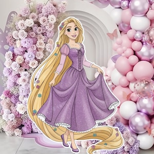 Decoración de princesas recortadas: Decoración para fiesta de cumpleaños (Descarga digital)