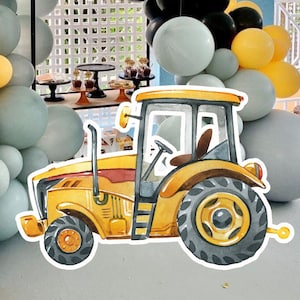 GRANDE DECORAÇÃO em promoção: Decoração de recorte de aniversário de construção de recorte Chá de bebê, festa de aniversário, download digital Festa Instantânea para impressão K1