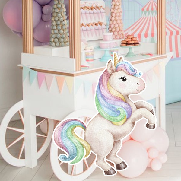 BIG DECOR on sale: Cutout Decor Unicorn Birthday, UNICORN Baby Shower, Birthday Party, digital download UNI1111