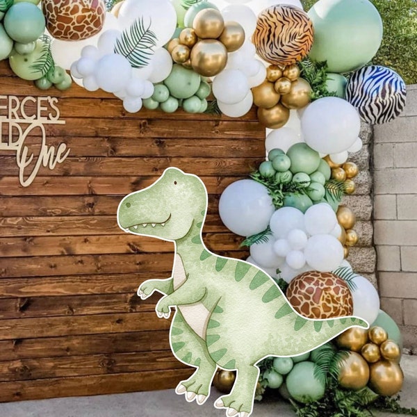 BIG DECOR DINOSAUR: Cutout Decor Dinosaur Jurassic, Dino decor Baby Shower, Birthday Party, descarga digital DIN22