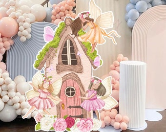 FAIRY BIG DECOR Cutout Fairy Birthday Whimsical Enchanted Fairy Party Magical Floral Fairy Princess Instant Download printable 0002F