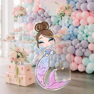 BIG DECOR Mermaid Cutout Birthday Under The Sea Party Magical Sea Party Instant Download PRINTABLE S1