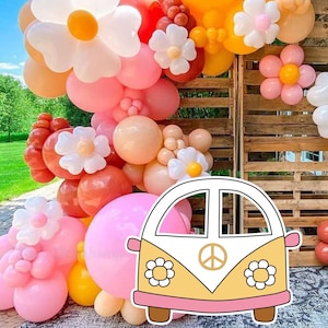 GROOVY BIG DECOR met volgende items: Wycinanka Dekoracja Hippie, Dekoracje op Dzień Ptaków, Baby Shower, Przyjęcie urodzinowe, cyfrowe pobieranie BOHO11