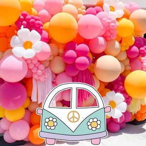 GROOVY BIG DECOR on sale: Cutout Decor Hippie, Birdhday decorations, Baby Shower, Birthday Party, digital download BOHO11