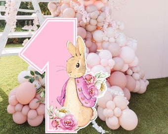 BIG DECOR RABBIT Cutout Birthday Baby Shower Centerpiece