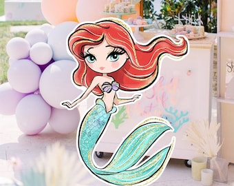 Uitsnede zeemeermin: decoratie verjaardagsfeestje Under The Sea (digitale download)